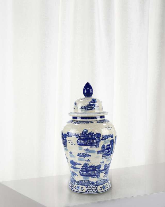 Chinese Shanshui Jar - 25"